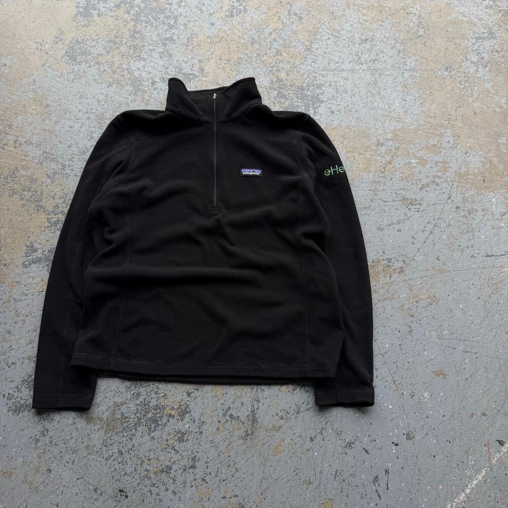 Patagonia Black Micro D Fleece 1/4 Zip Sz L - Picture 1 of 7